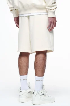 Pegador Shorts|Logo Heavy Sweat Shorts Vintage Washed Unbleached Gum