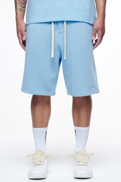 Pegador Shorts|Logo Heavy Sweat Shorts Vintage Washed Riviera Blue Gum