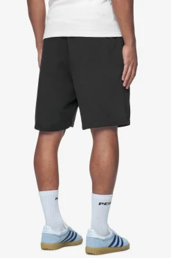 Pegador Shorts|Logo Heavy Sweat Shorts White Gum Washed black