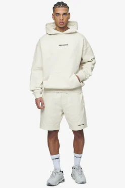 Pegador Shorts|Logo Heavy Sweat Shorts Black Gum Washed salty cream