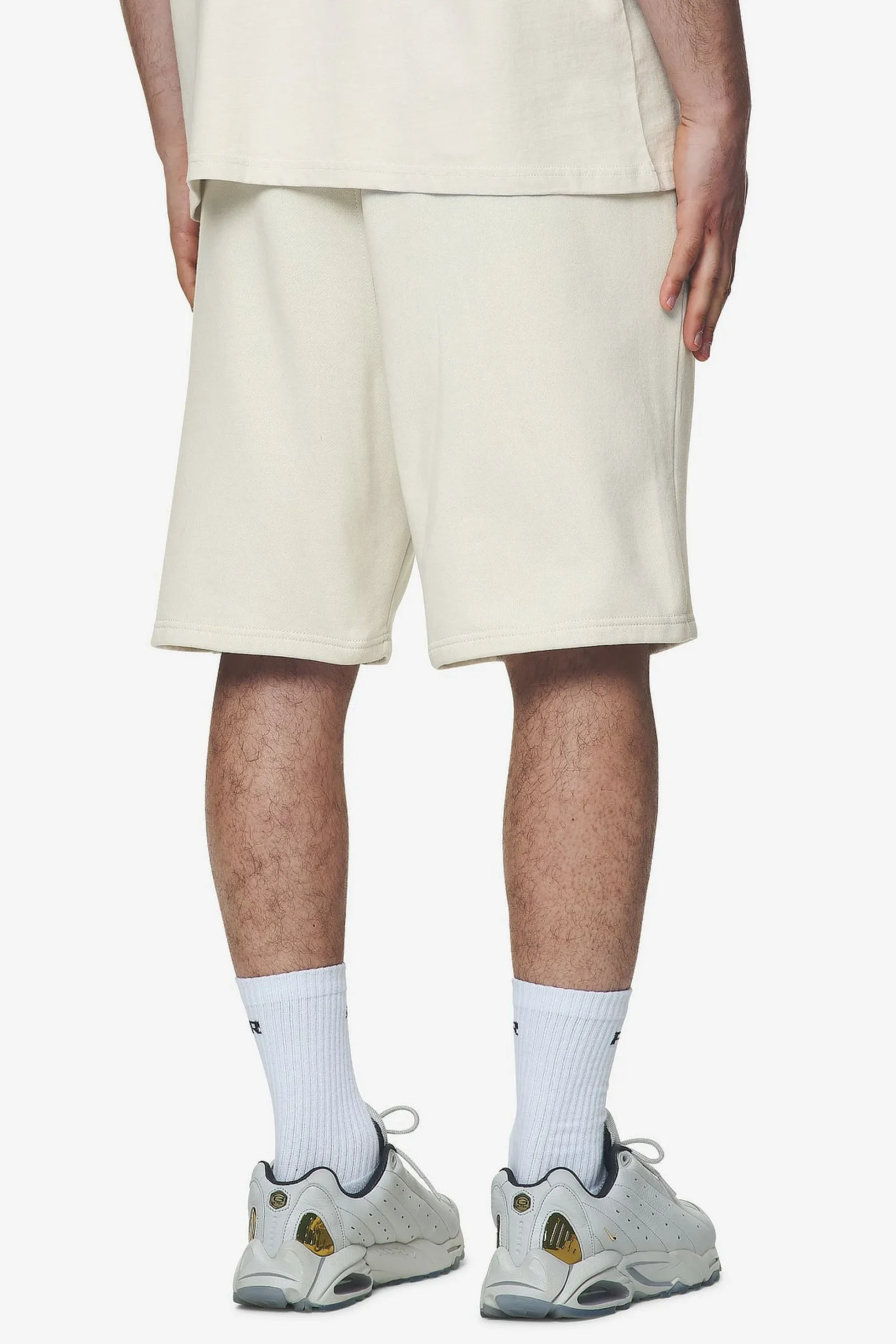 Pegador Shorts|Logo Heavy Sweat Shorts Black Gum Washed salty cream