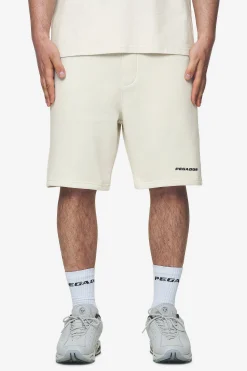 Pegador Shorts|Logo Heavy Sweat Shorts Black Gum Washed salty cream