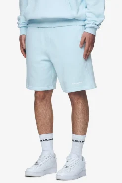 Pegador Shorts|Logo Heavy Sweat Shorts White Gum Washed baby blue