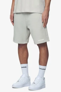 Pegador Shorts|Logo Heavy Sweat Shorts White Gum Washed pearl grey
