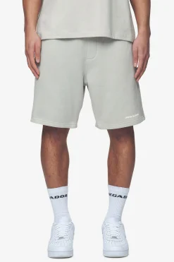Pegador Shorts|Logo Heavy Sweat Shorts White Gum Washed pearl grey