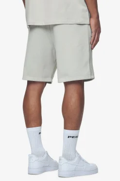 Pegador Shorts|Logo Heavy Sweat Shorts White Gum Washed pearl grey
