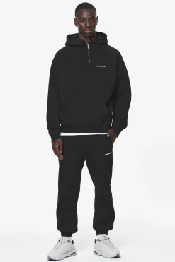Pegador Hoodies|Logo Oversized Halfzip Hoodie Gum Black