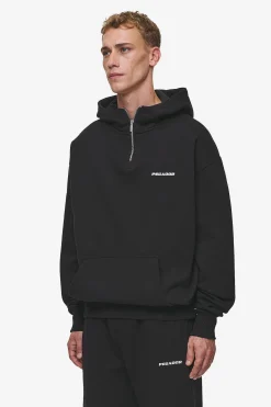 Pegador Zip Hoodies|Hoodies|Logo Oversized Halfzip Hoodie Washed Black