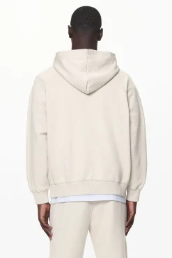 Pegador Hoodies|Logo Oversized Halfzip Hoodie Washed Dust Cream Gum
