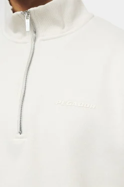 Pegador Sweaters|Logo Oversized Halfzip Sweater Vintage Washed Angels Cream Gum