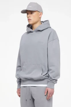 Pegador Hoodies|Logo Oversized Hoodie Gum Vintage washed dusk grey