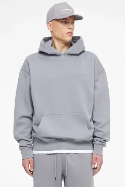 Pegador Hoodies|Logo Oversized Hoodie Gum Vintage washed dusk grey