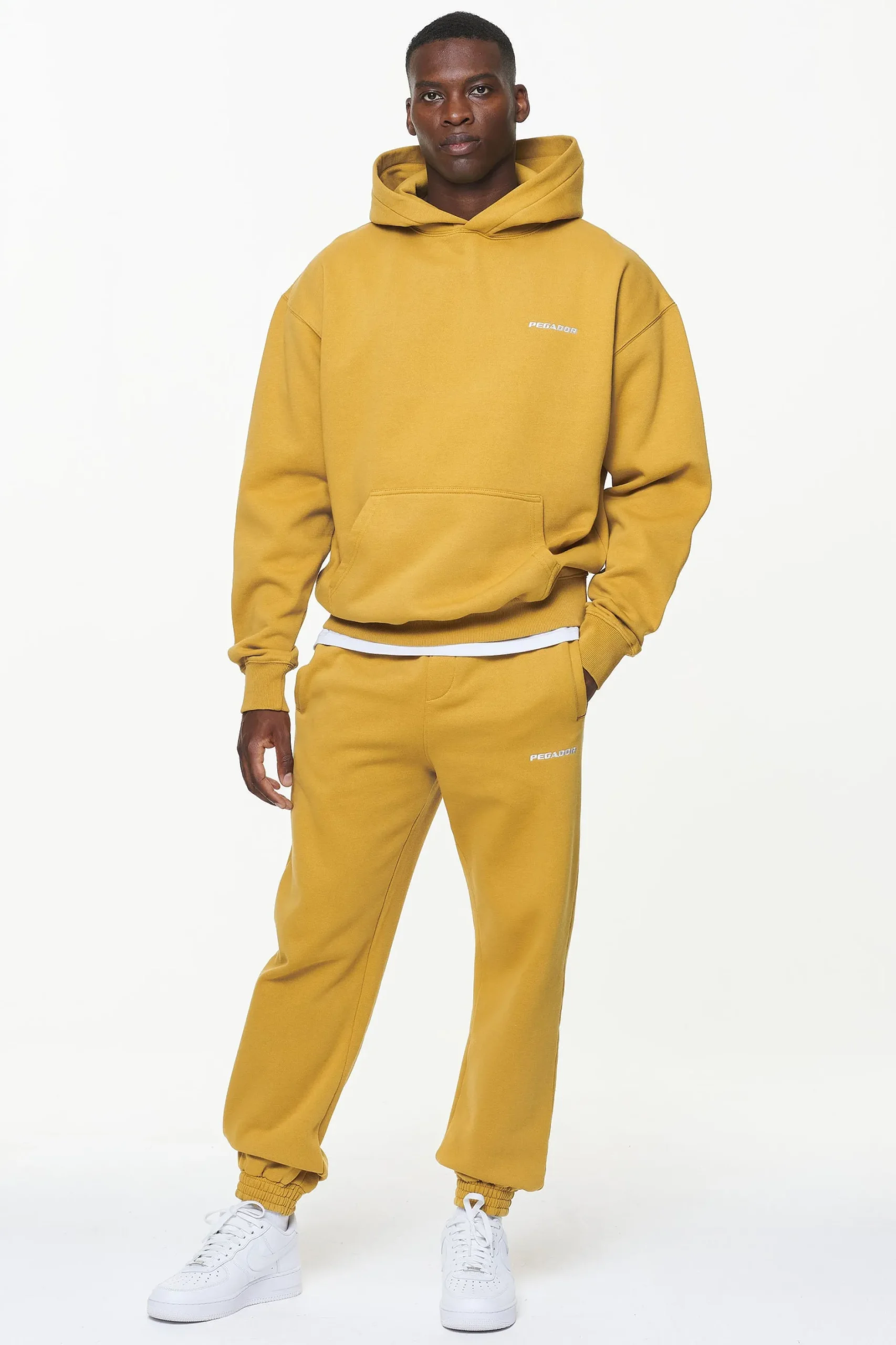 Pegador Hoodies|Logo Oversized Hoodie Vintage washed mustard