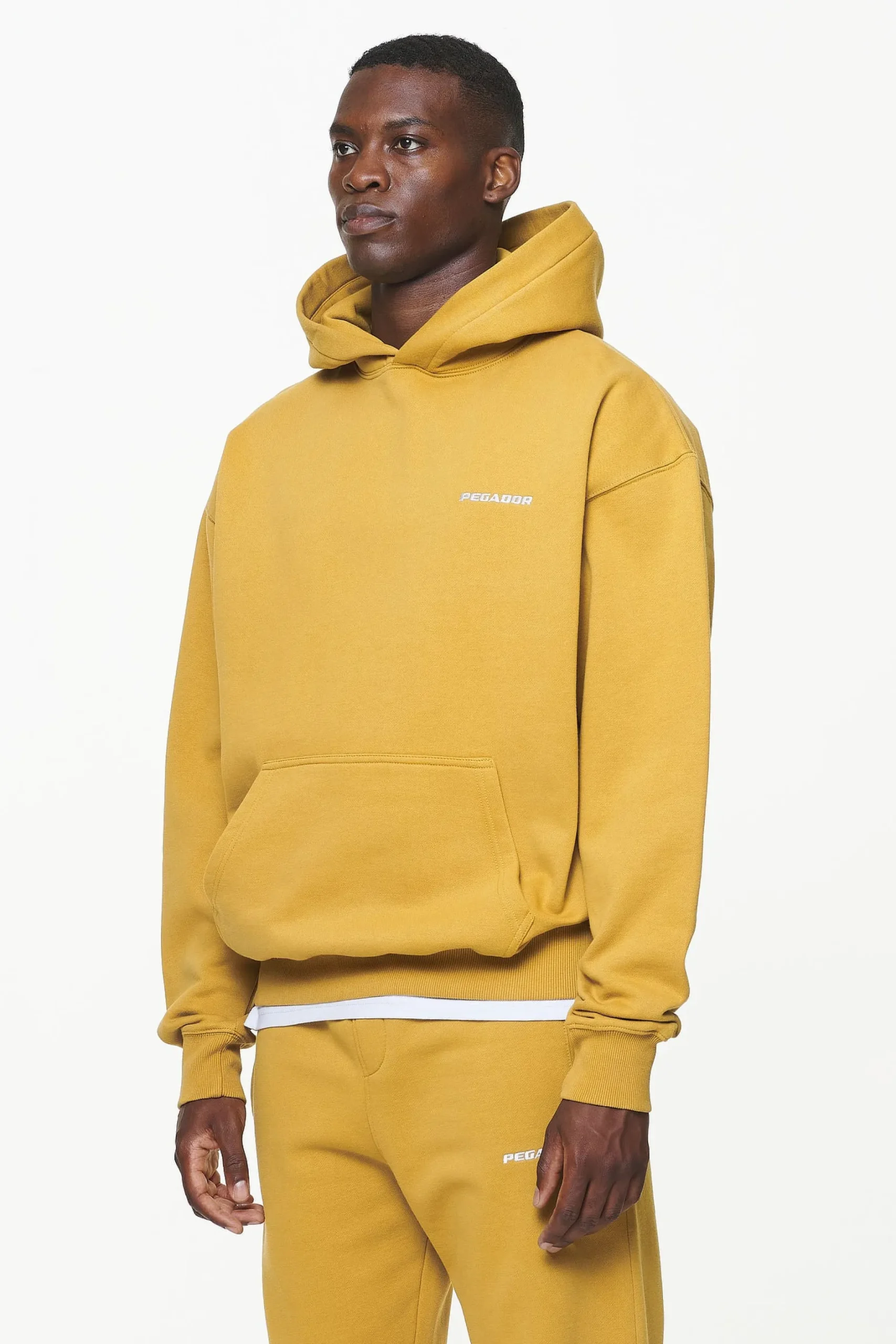 Pegador Hoodies|Logo Oversized Hoodie Vintage washed mustard
