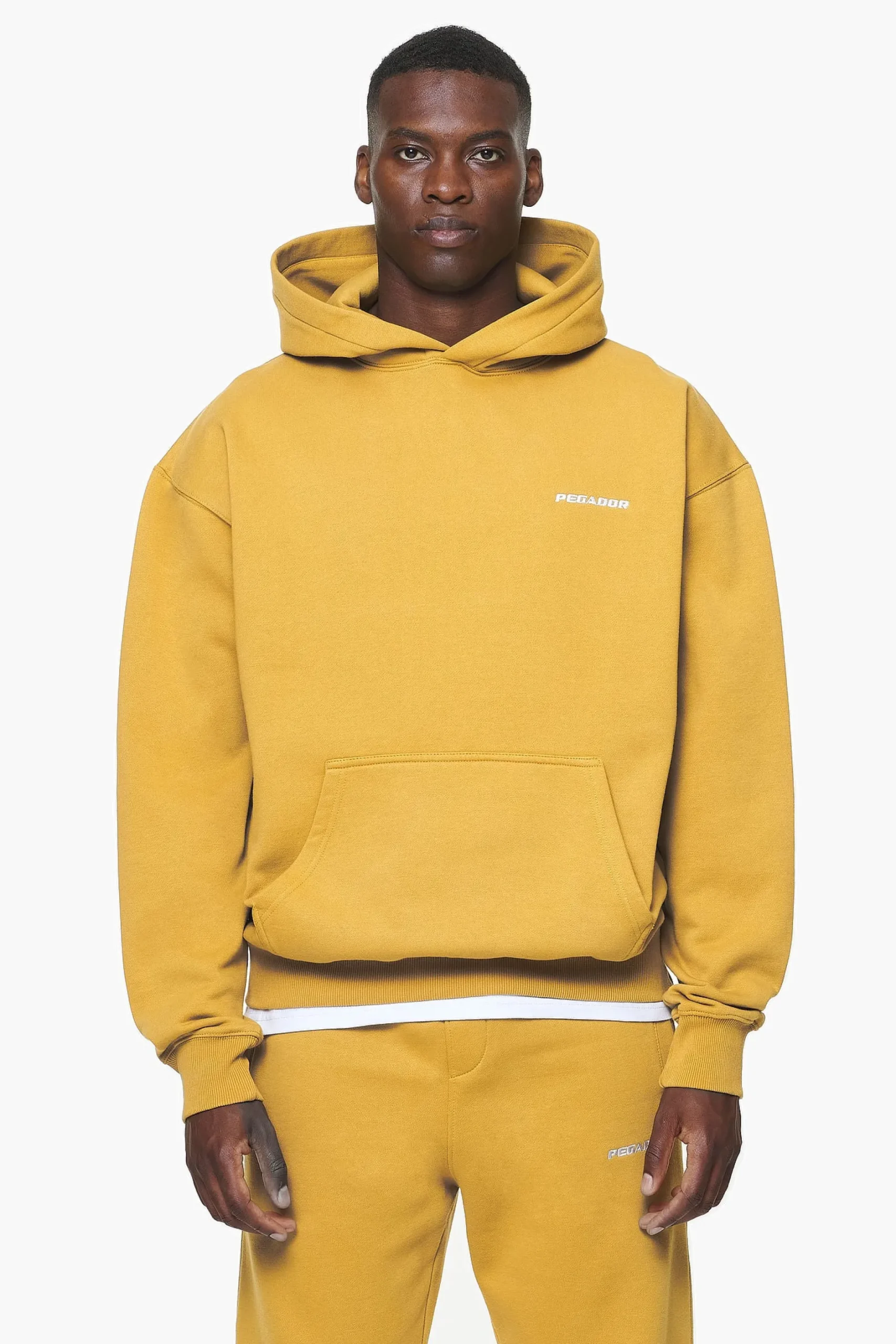 Pegador Hoodies|Logo Oversized Hoodie Vintage washed mustard