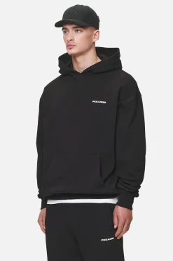 Pegador Hoodies|Logo Oversized Hoodie White Gum Washed Black