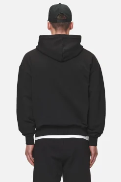 Pegador Hoodies|Logo Oversized Hoodie White Gum Washed Black