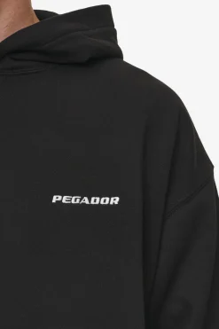 Pegador Hoodies|Logo Oversized Hoodie Washed Black