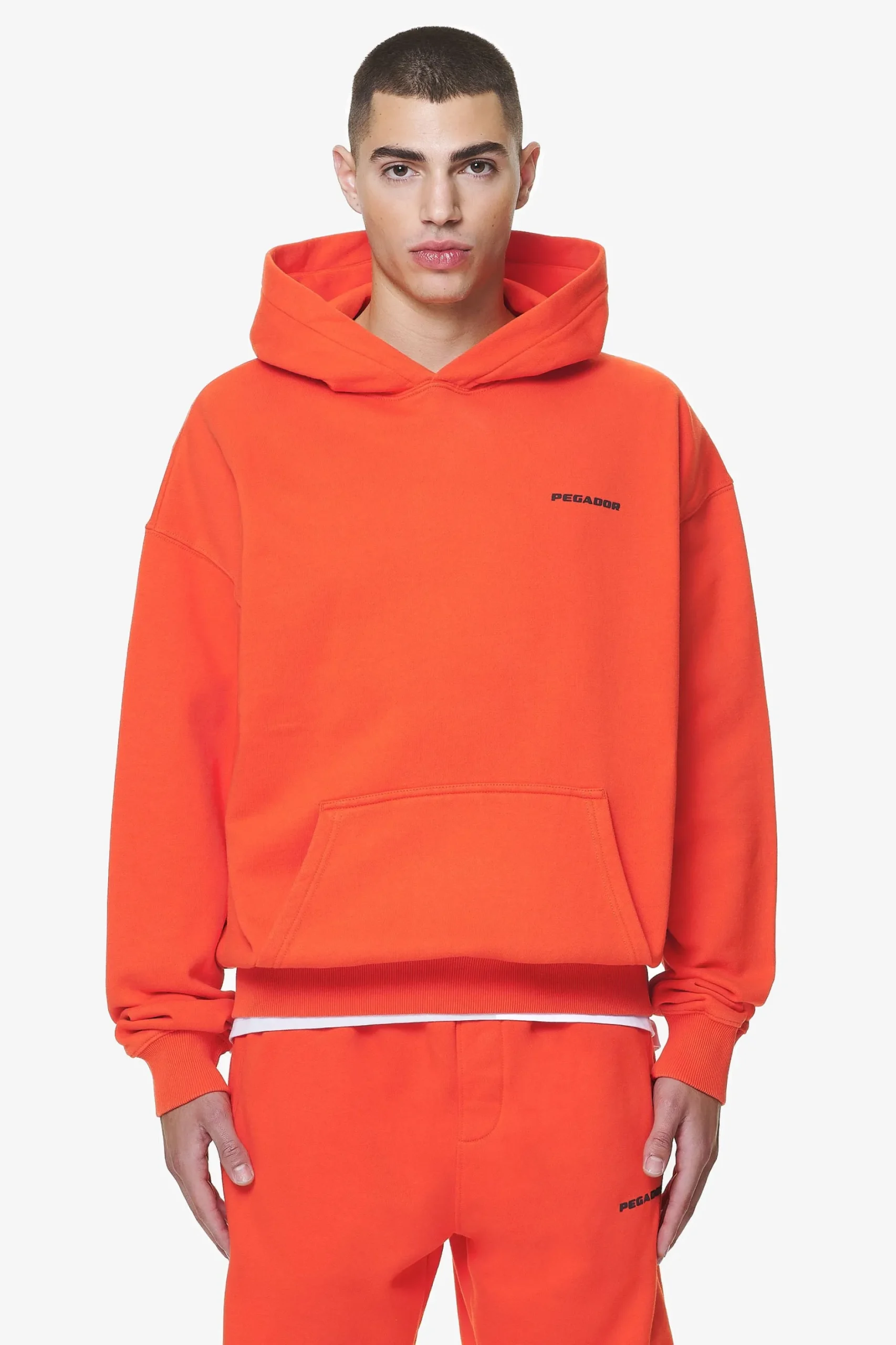 Pegador Hoodies|Logo Oversized Hoodie Gum Washed signal red