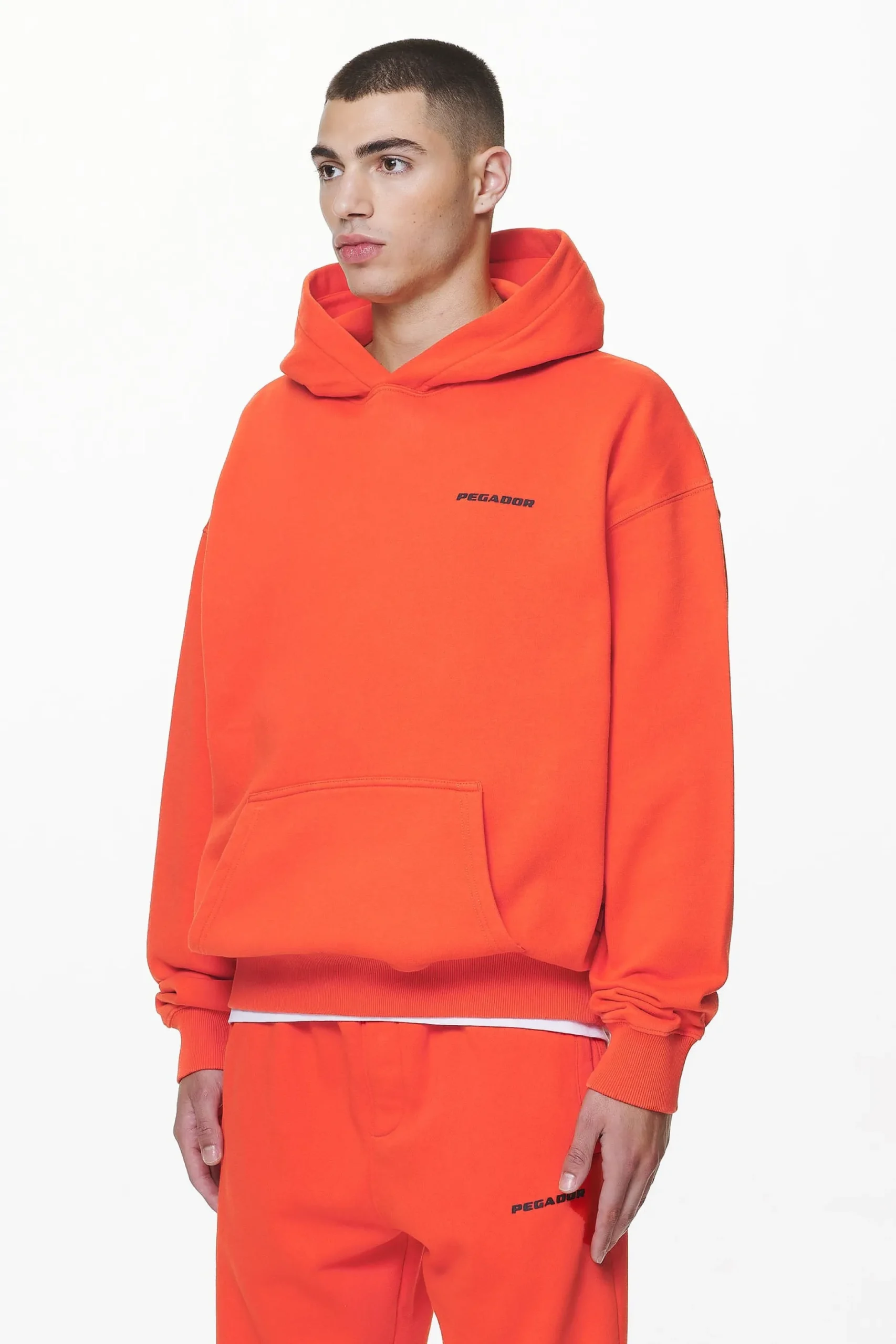 Pegador Hoodies|Logo Oversized Hoodie Gum Washed signal red