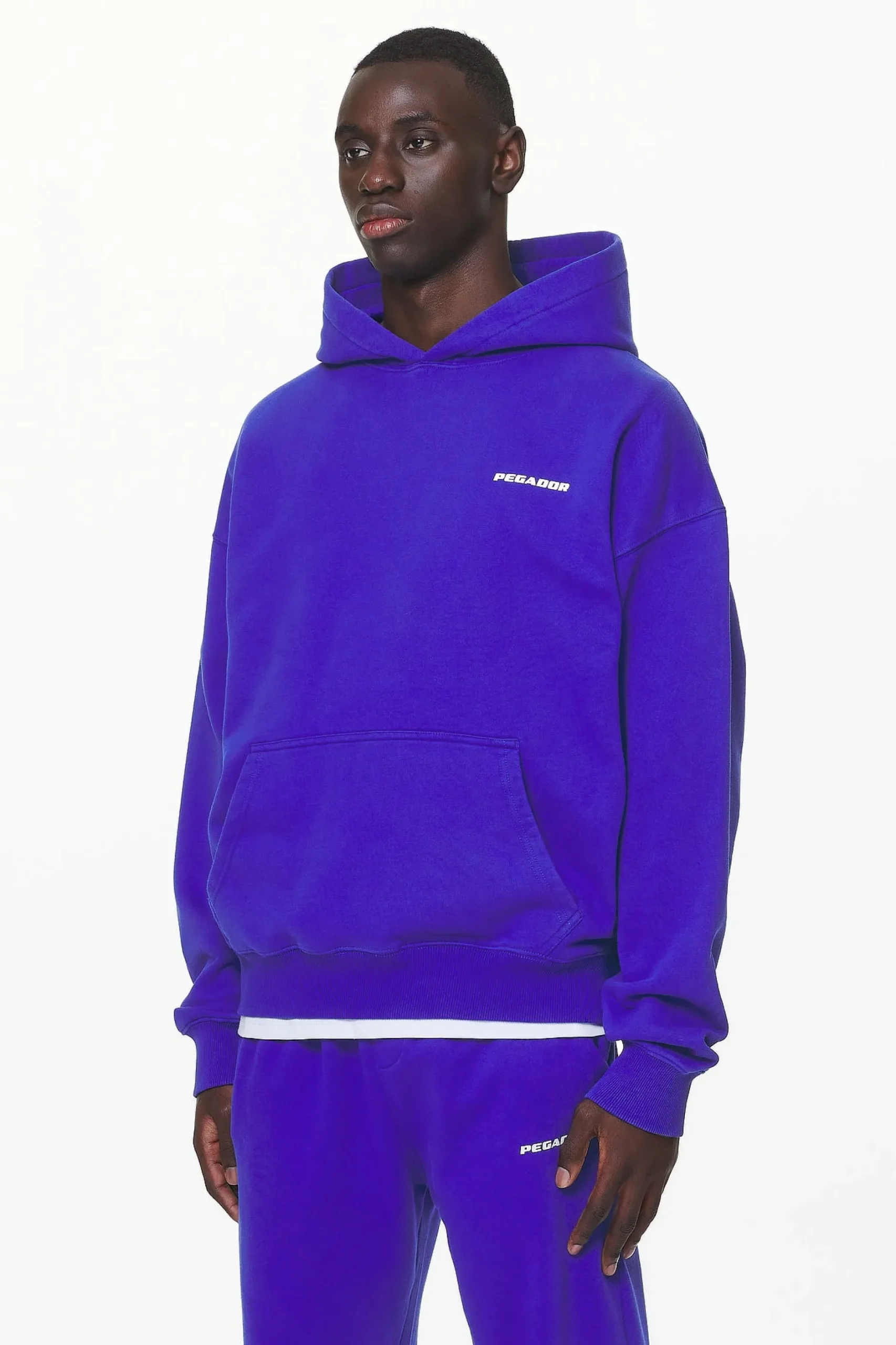 Pegador Hoodies|Logo Oversized Hoodie Gum Washed endless blue