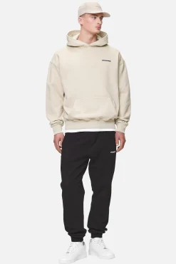 Pegador Hoodies|Logo Oversized Hoodie Black Gum Washed desert sand