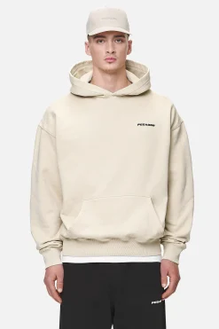Pegador Hoodies|Logo Oversized Hoodie Black Gum Washed desert sand