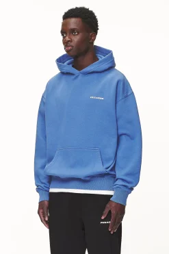 Pegador Hoodies|Logo Oversized Hoodie White Gum Washed retro blue