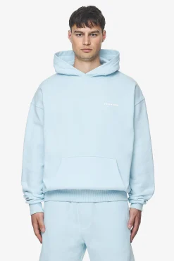 Pegador Hoodies|Logo Oversized Hoodie White Gum Washed baby blue