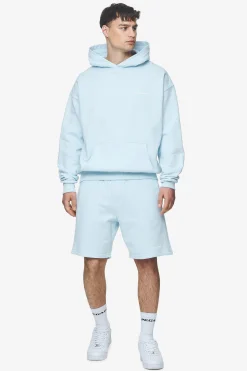 Pegador Hoodies|Logo Oversized Hoodie White Gum Washed baby blue