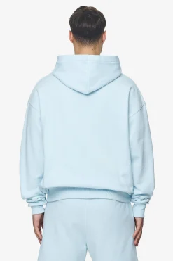Pegador Hoodies|Logo Oversized Hoodie White Gum Washed baby blue