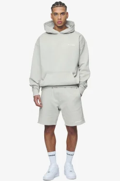 Pegador Hoodies|Logo Oversized Hoodie White Gum Washed pearl grey