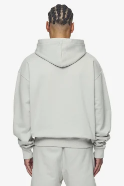 Pegador Hoodies|Logo Oversized Hoodie White Gum Washed pearl grey
