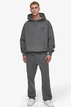 Pegador Hoodies|Logo Oversized Hoodie Washed Anthracite