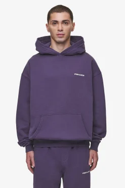 Pegador Hoodies|Logo Oversized Hoodie Washed Deep Purple