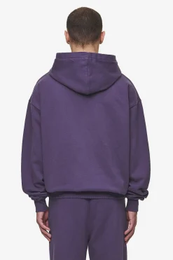 Pegador Hoodies|Logo Oversized Hoodie Washed Deep Purple