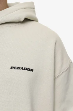 Pegador Hoodies|Logo Oversized Hoodie Washed Light Beige