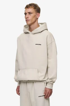 Pegador Hoodies|Logo Oversized Hoodie Washed Light Beige