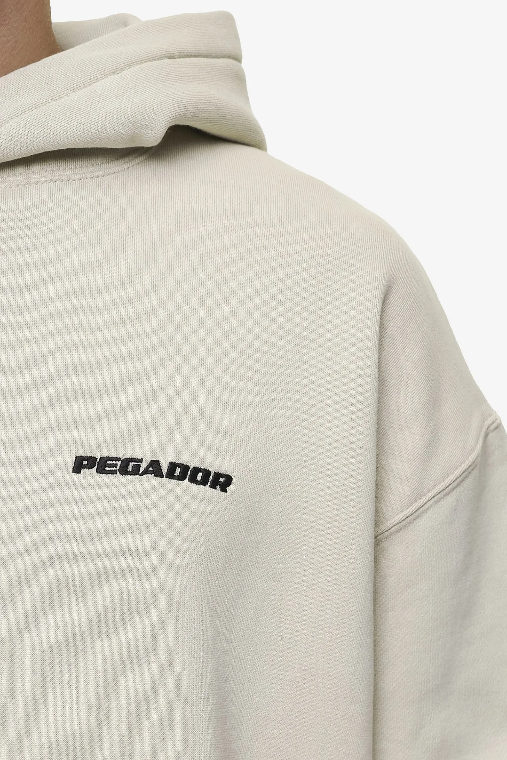 Pegador Hoodies|Logo Oversized Hoodie Washed Light Beige