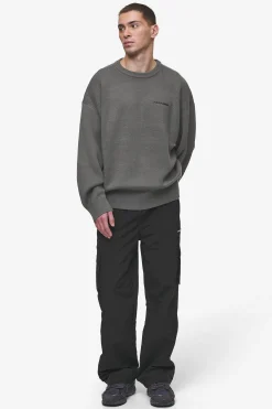 Pegador Sweaters|Knitwear|Logo Oversized Knit Sweater Anthracite