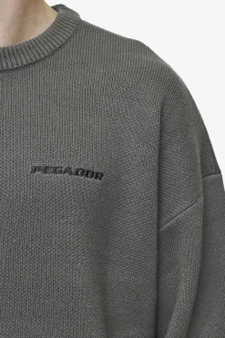 Pegador Sweaters|Knitwear|Logo Oversized Knit Sweater Anthracite