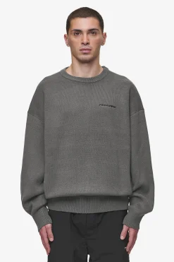 Pegador Sweaters|Knitwear|Logo Oversized Knit Sweater Anthracite