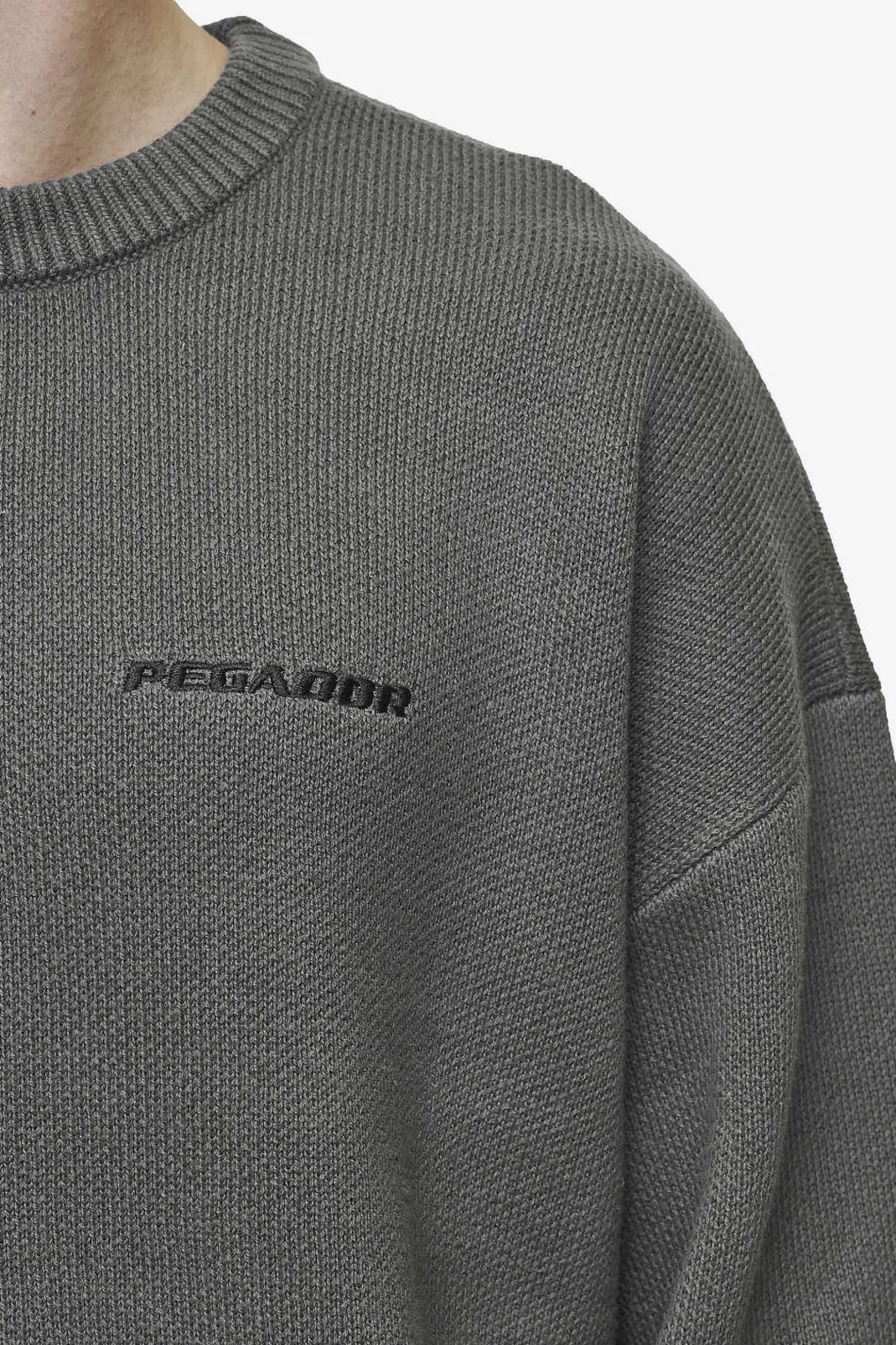 Pegador Sweaters|Knitwear|Logo Oversized Knit Sweater Anthracite