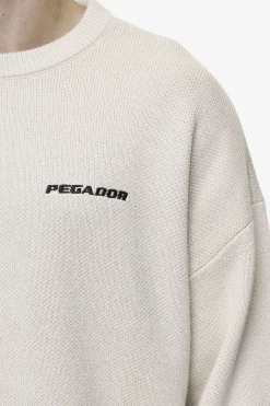 Pegador Sweaters|Knitwear|Logo Oversized Knit Sweater Light Beige