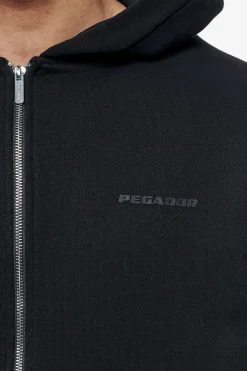 Pegador Hoodies|Zip Hoodies|Logo Oversized Sweat Jacket Gum Black