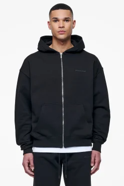 Pegador Hoodies|Zip Hoodies|Logo Oversized Sweat Jacket Gum Black