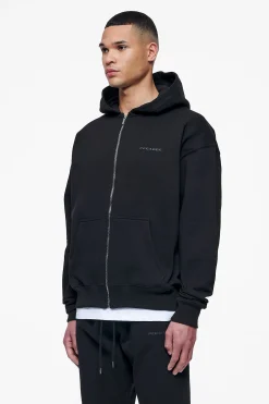 Pegador Hoodies|Zip Hoodies|Logo Oversized Sweat Jacket Gum Black