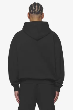 Pegador Hoodies|Zip Hoodies|Logo Oversized Sweat Jacket White Gum Washed black