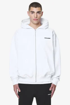 Pegador Hoodies|Zip Hoodies|Logo Oversized Sweat Jacket White