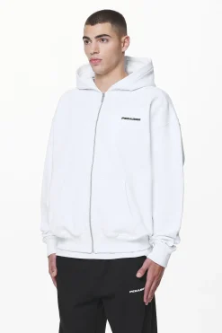 Pegador Hoodies|Zip Hoodies|Logo Oversized Sweat Jacket White